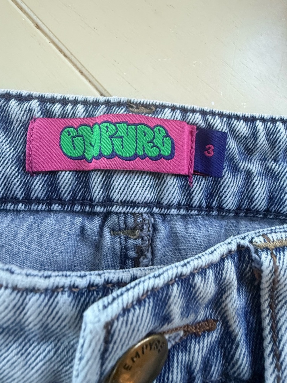 Empyre Light Blue Straight Leg Jeans - Picture 3 of 6